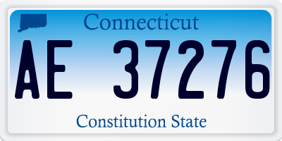 CT license plate AE37276