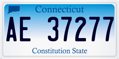 CT license plate AE37277