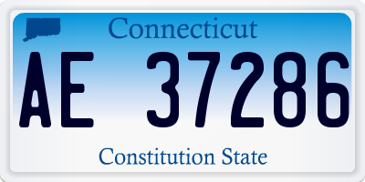 CT license plate AE37286