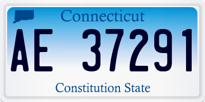 CT license plate AE37291