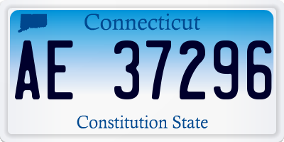 CT license plate AE37296