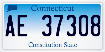 CT license plate AE37308