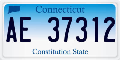 CT license plate AE37312