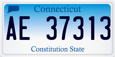 CT license plate AE37313