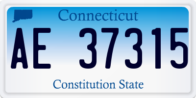CT license plate AE37315