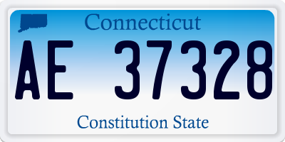 CT license plate AE37328