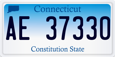 CT license plate AE37330