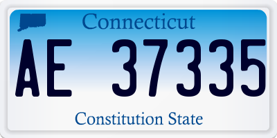 CT license plate AE37335