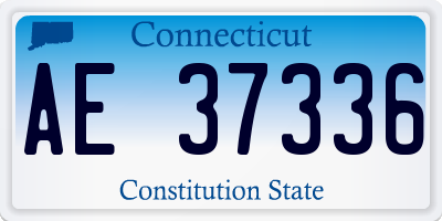 CT license plate AE37336