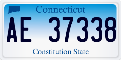 CT license plate AE37338