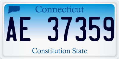 CT license plate AE37359