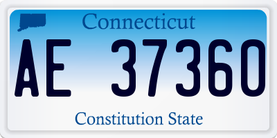 CT license plate AE37360