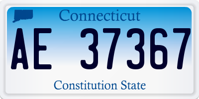 CT license plate AE37367