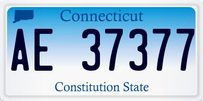 CT license plate AE37377