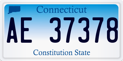 CT license plate AE37378