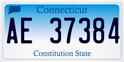 CT license plate AE37384