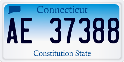 CT license plate AE37388