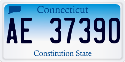 CT license plate AE37390