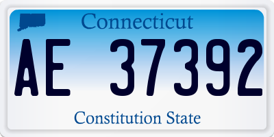 CT license plate AE37392
