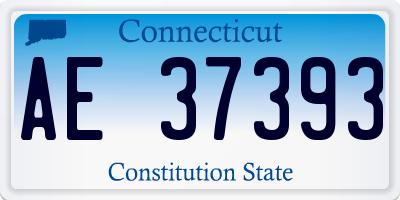 CT license plate AE37393