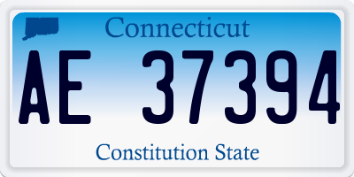 CT license plate AE37394