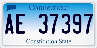 CT license plate AE37397