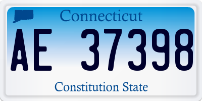CT license plate AE37398