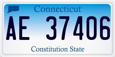 CT license plate AE37406