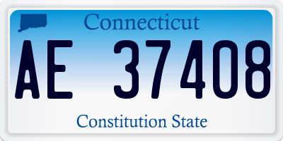 CT license plate AE37408