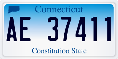 CT license plate AE37411