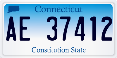 CT license plate AE37412