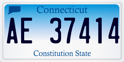 CT license plate AE37414