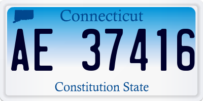 CT license plate AE37416