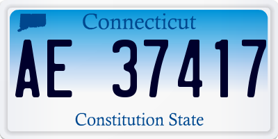 CT license plate AE37417