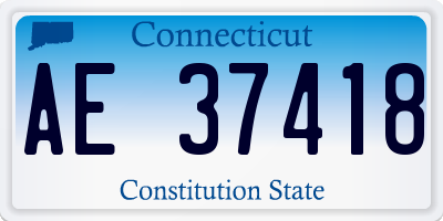 CT license plate AE37418