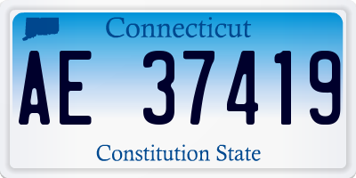 CT license plate AE37419