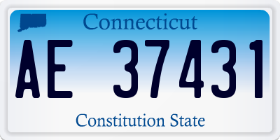 CT license plate AE37431