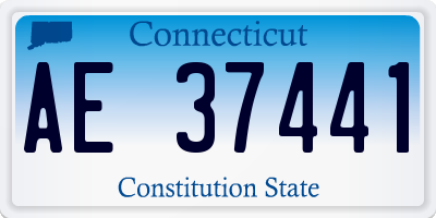 CT license plate AE37441