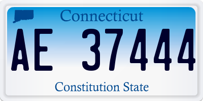 CT license plate AE37444