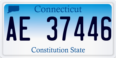 CT license plate AE37446