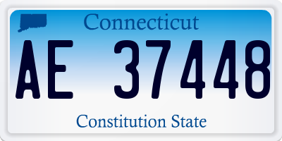 CT license plate AE37448