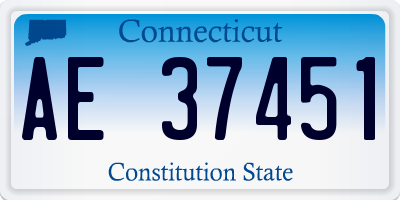 CT license plate AE37451