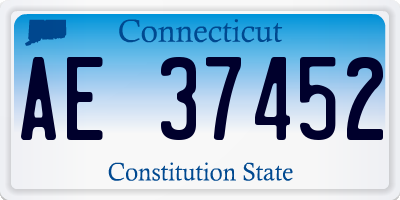 CT license plate AE37452