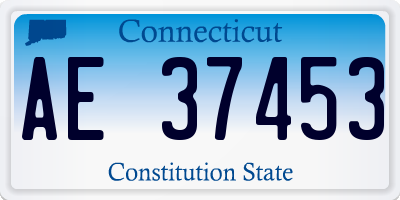 CT license plate AE37453