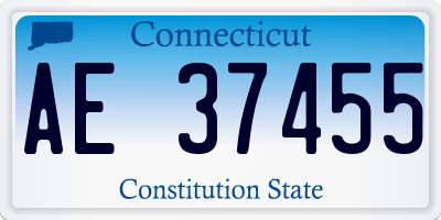 CT license plate AE37455