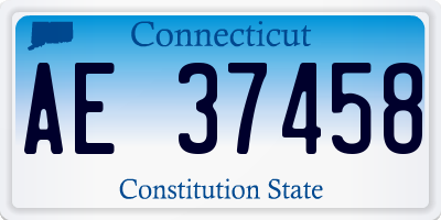 CT license plate AE37458