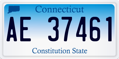 CT license plate AE37461
