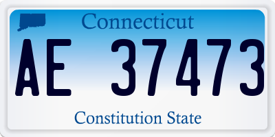 CT license plate AE37473