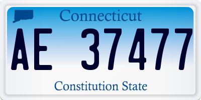 CT license plate AE37477