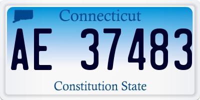 CT license plate AE37483